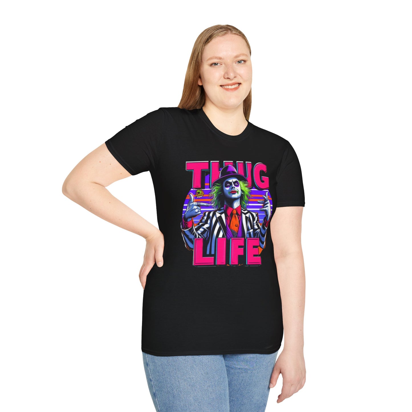 Shirt - Beetlejuice Shirt | Thug Life Graphic Shirt | Funny Halloween Beetlejuice Tee - custom-made. limited stock. Order yours now and stand out with this exclusive piece!