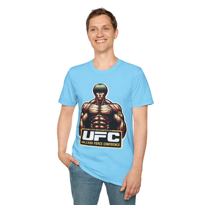 UFC T Shirt | Unleash Fierce Confidence | UFC Tee with Baki Anime Elements for Athletes