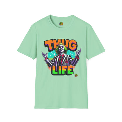 | - Beetlejuice Shirt | Spooky Thug Life Tee | Halloween Beetlejuice Graphic Shirt Women - premium material. limited stock. Order yours now and stand out with this exclusive piece!