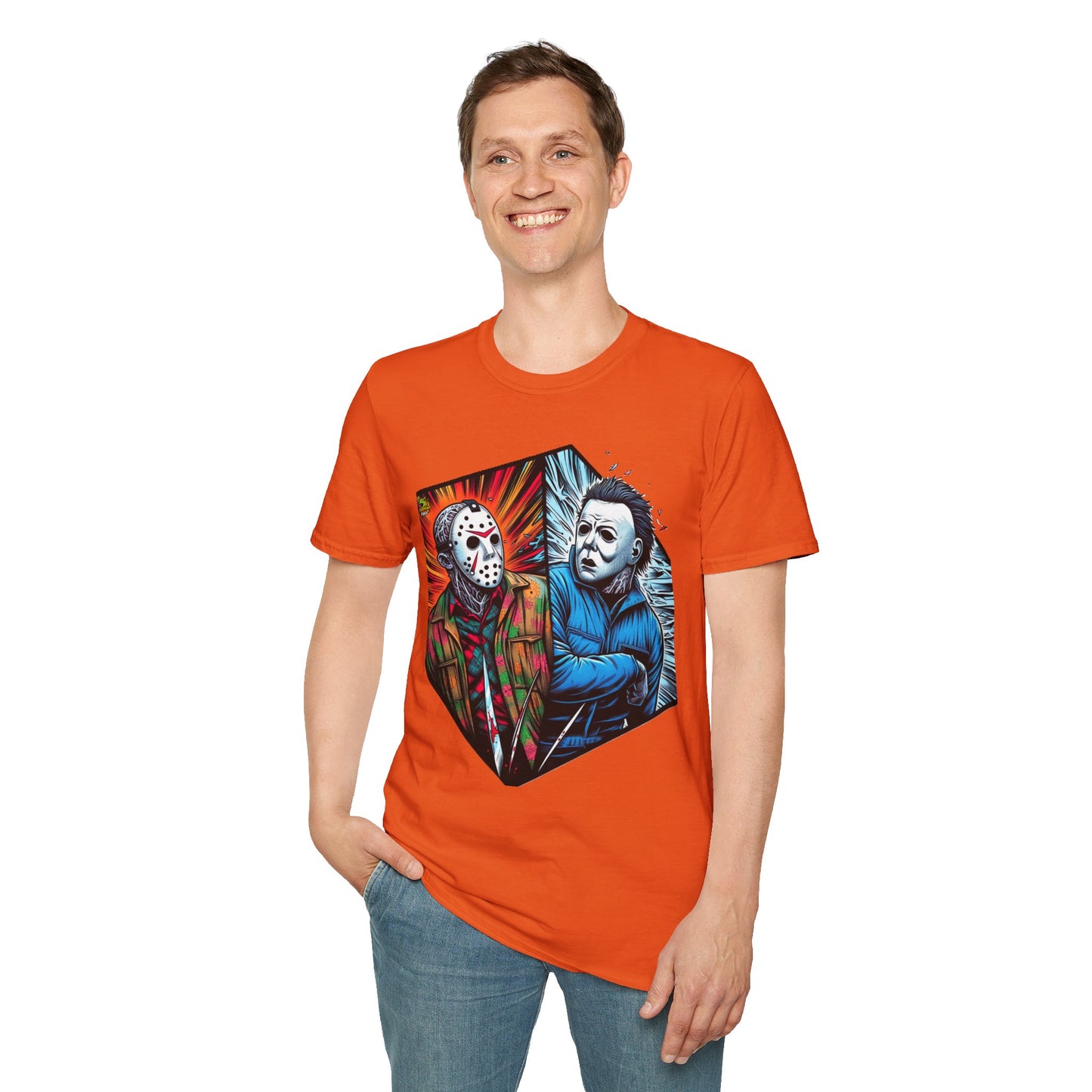 vintage horror shirt - Funny Jason & Michael Myers Shirt | Halloween Horror T-Shirt - bold design. limited edition vintage horror design. Order yours now and stand out with this exclusive piece!