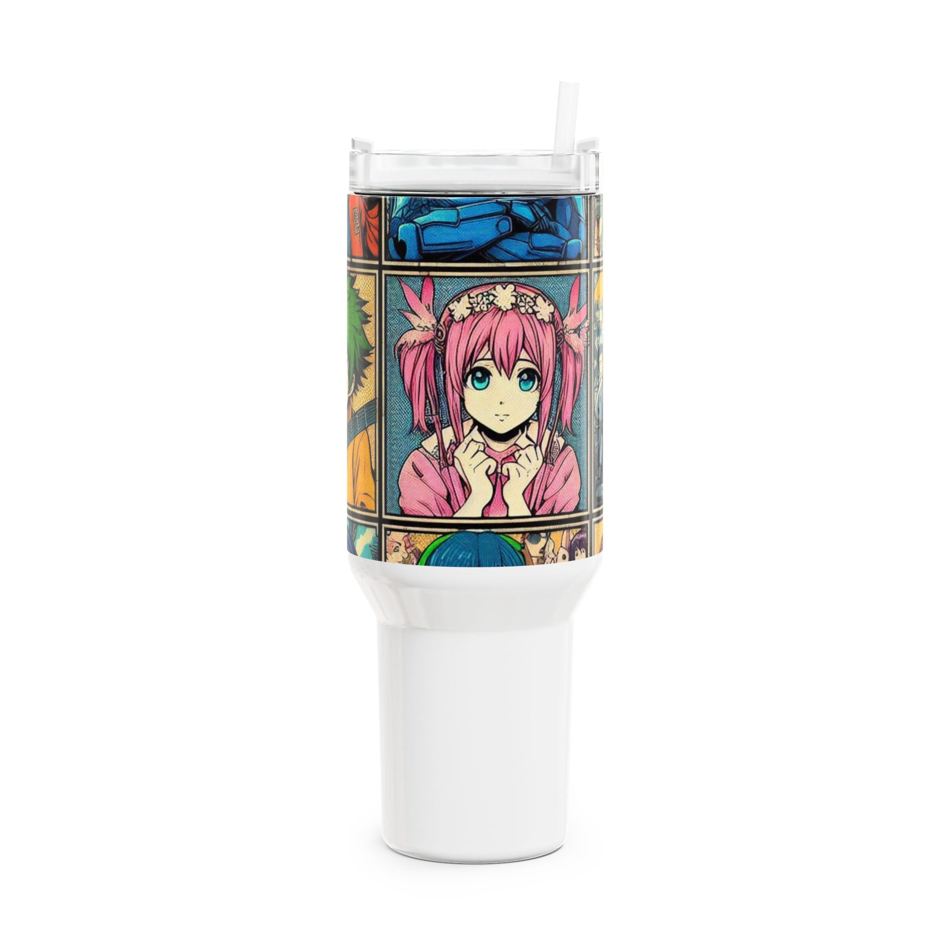 Stanley cup | Geeky Anime Drinkware | Colorful Cartoon Tumbler for Fans - High Quality Image