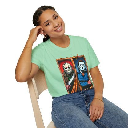 Michael Myers Vintage Tee | Jason Voorhees Funny Picnic Scene