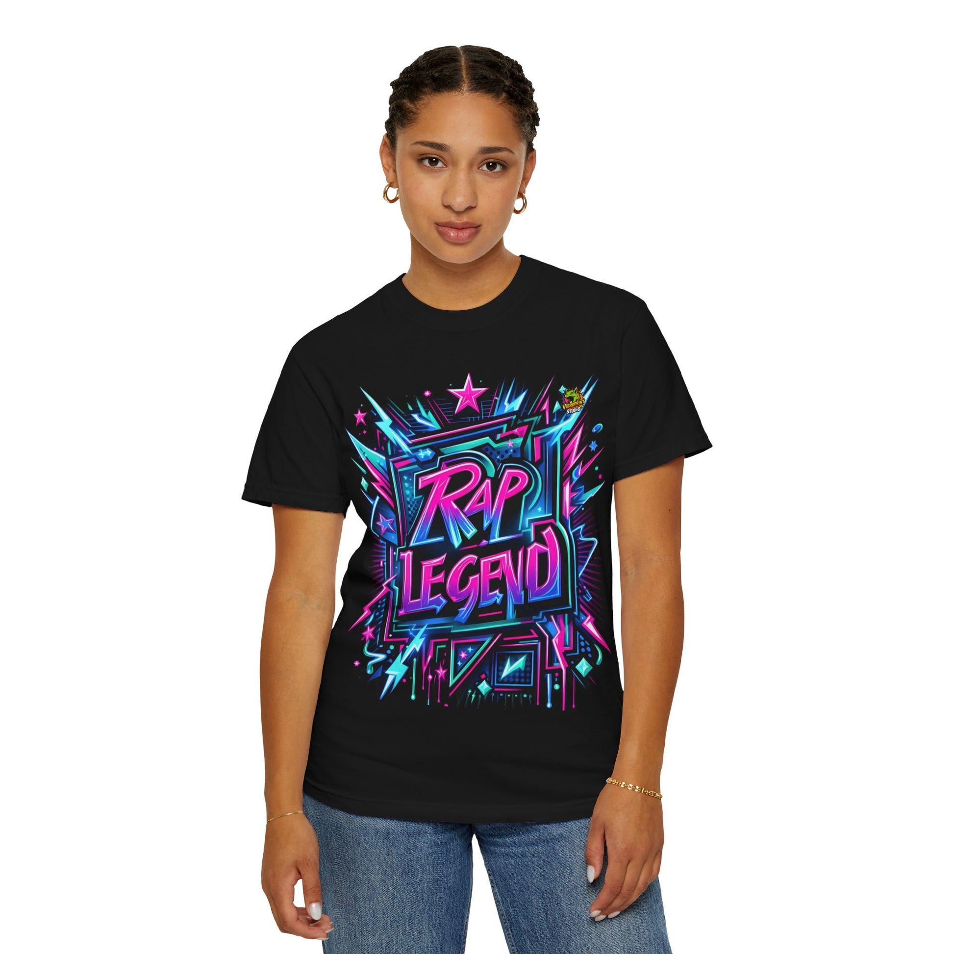 T-Shirt - Rapper Merch Neon Graffiti Design | Bold Street Art Hip-Hop T-Shirt - premium material. perfect gift idea. Order yours now and stand out with this exclusive piece!