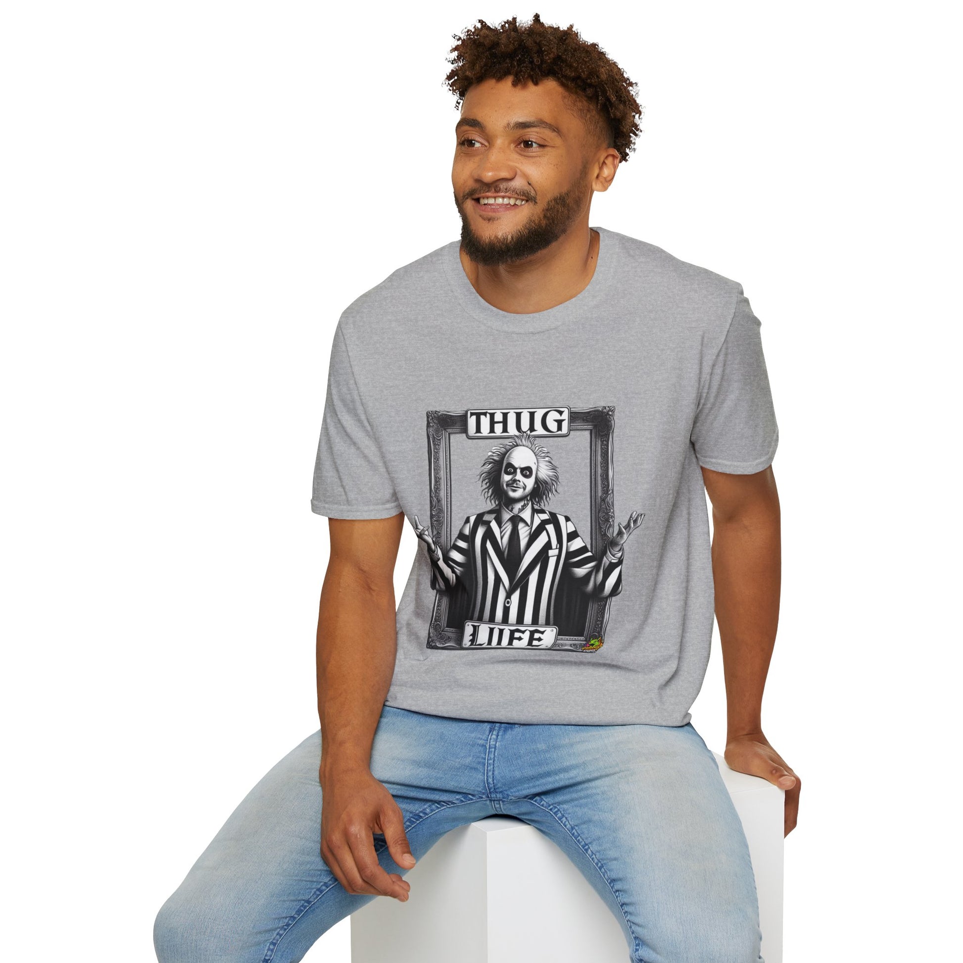 exclusive - Beetlejuice Shirt | Thug Life Halloween T-Shirt | Beetlejuice Costume Tee with Attitude - custom-made. limited stock. Order yours now and stand out with this exclusive piece!