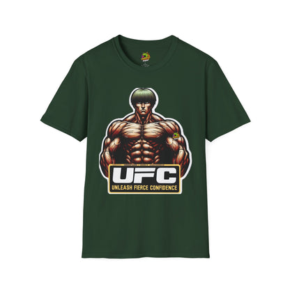 Fierce - UFC T Shirt | Unleash Fierce Confidence | UFC Tee with Baki Anime Elements for Athletes - custom-made. limited stock. Order yours now and stand out with this exclusive piece!