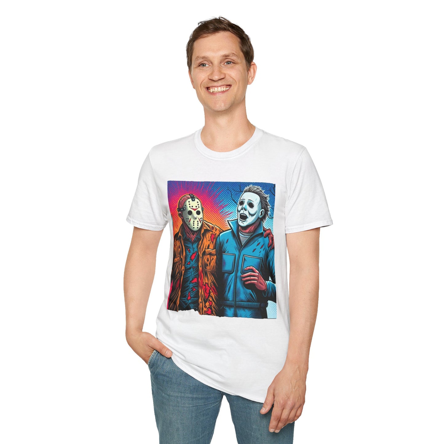 product - Jason Voorhees & Michael Myers Shirt | Funny Vintage Halloween Tee - premium material. limited stock. Order yours now and stand out with this exclusive piece!