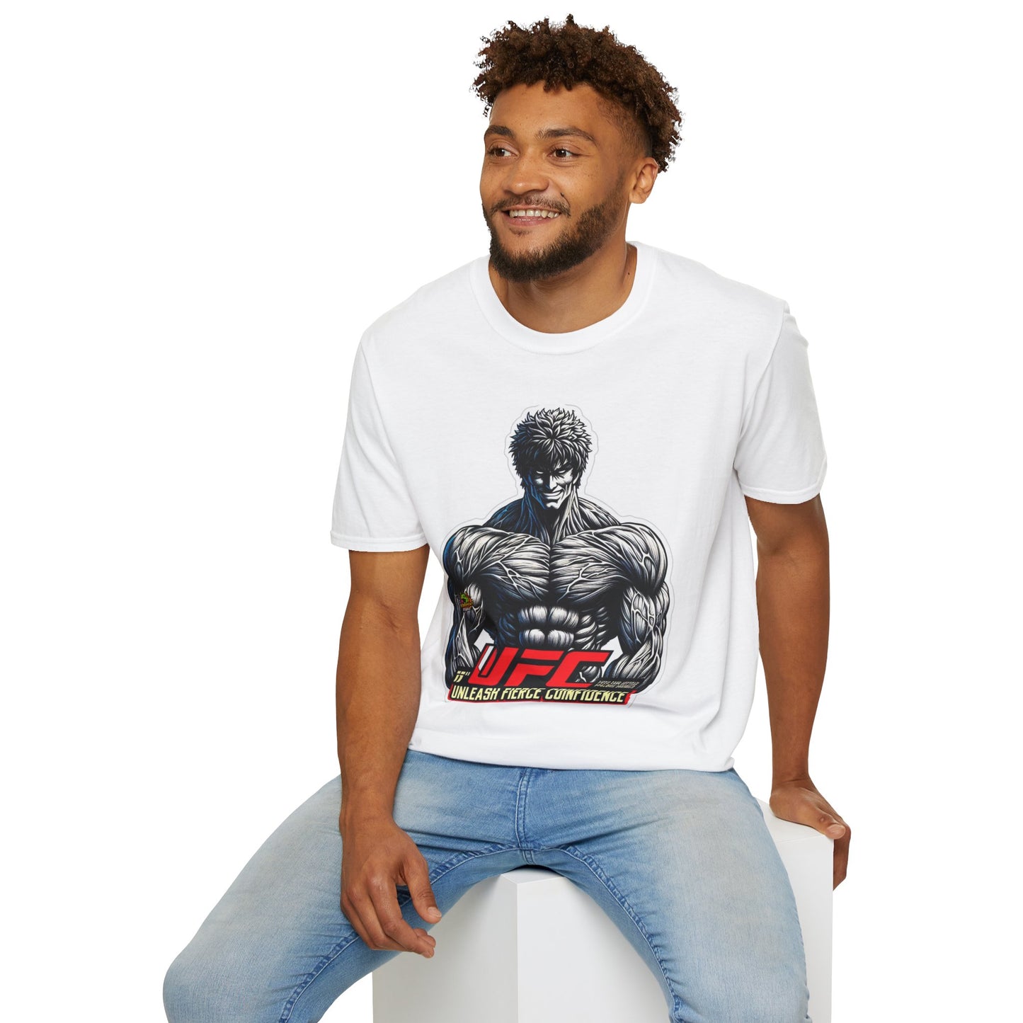 Halloween graphic tee - UFC T Shirt | Unleash Fierce Confidence | UFC Tee for Gym and Baki Anime Lovers - limited edition. perfect Halloween gift for fans of horror culture. Order yours now and stand out with this exclusive piece!