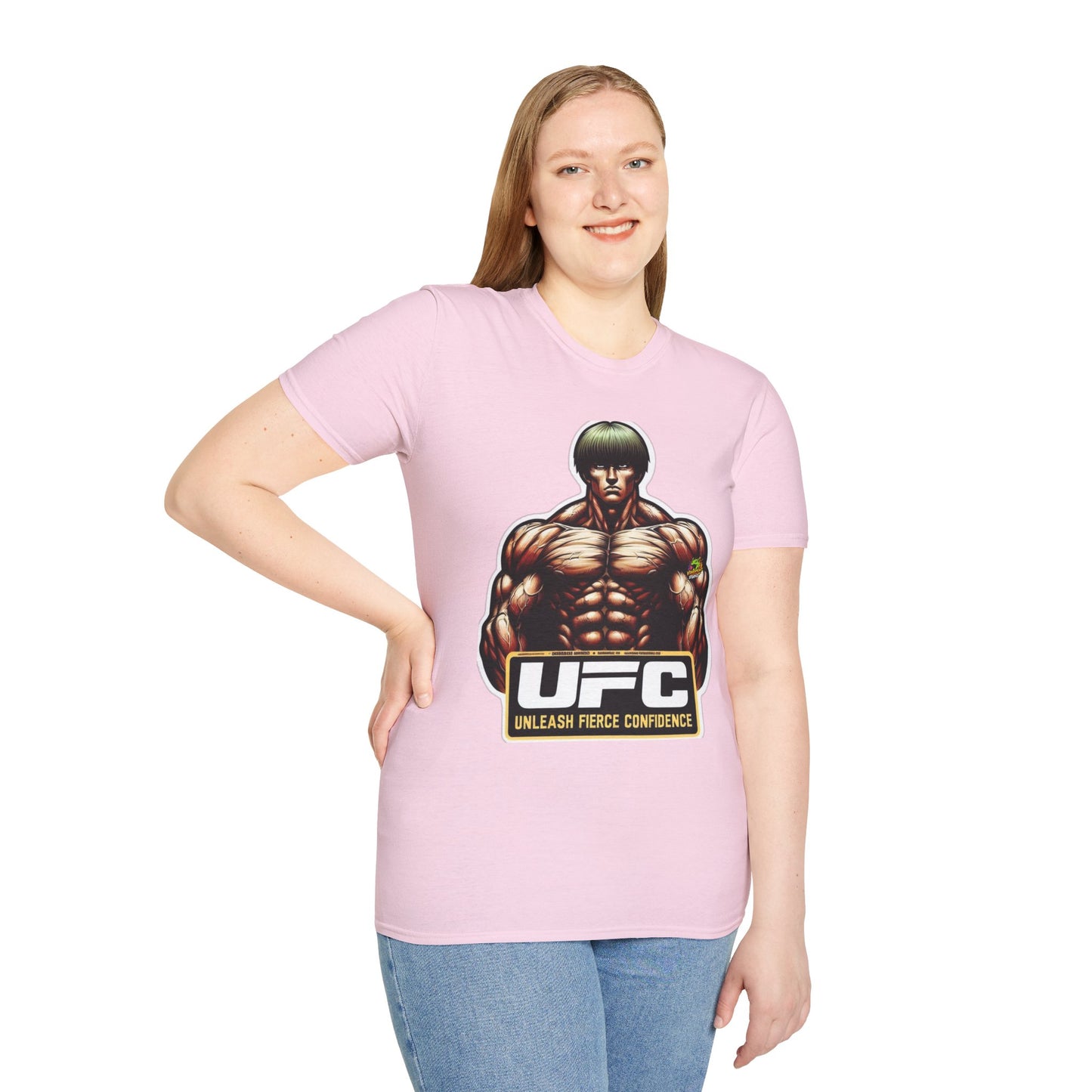 UFC T Shirt | Unleash Fierce Confidence | UFC Tee with Baki Anime Elements for Athletes