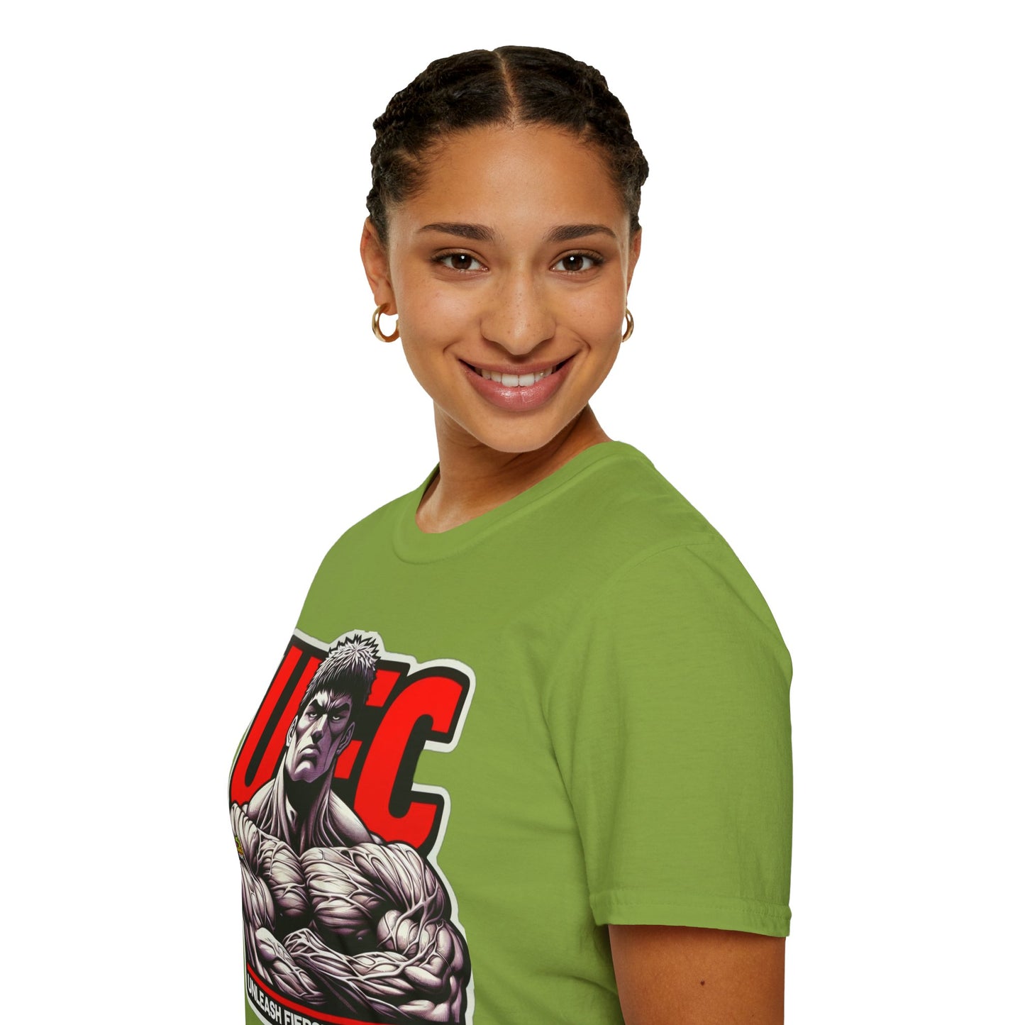 UFC T Shirt | Unleash Fierce Confidence | UFC Tee with Baki Anime Strength for Fitness Fans