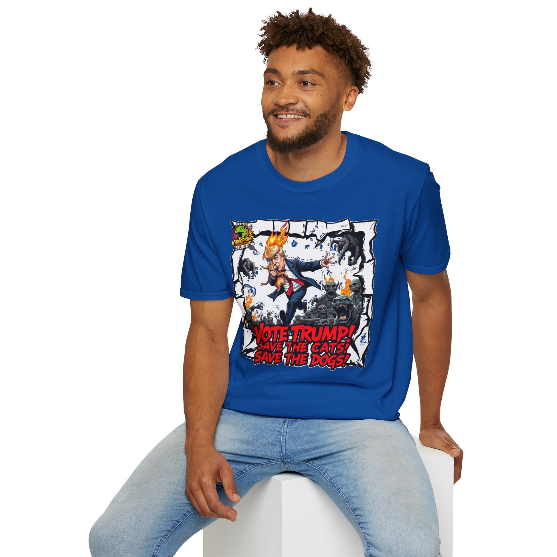 | - They're Eating the Dogs Tee | Funny Political Meme Shirt | Trump Election Satire Graphic Tee - premium material. limited stock. Order yours now and stand out with this exclusive piece!