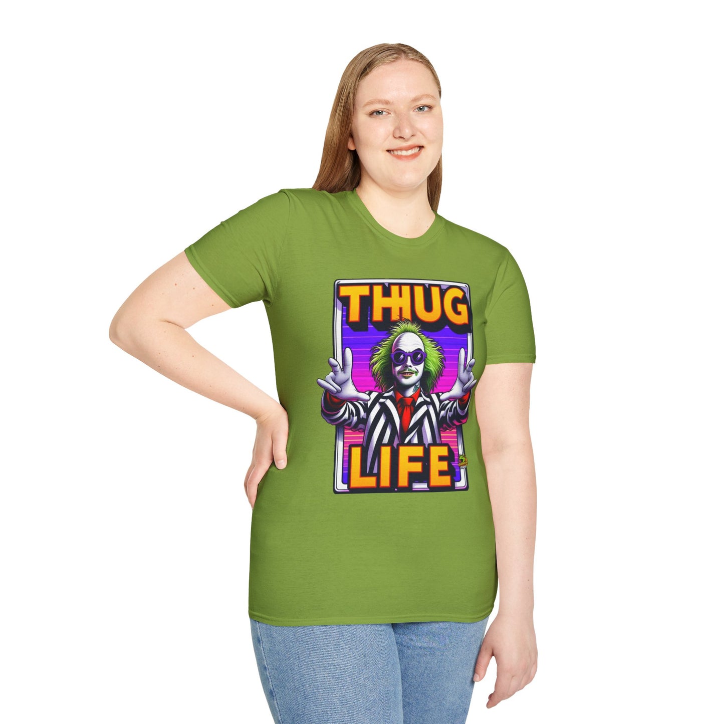 Halloween - Beetlejuice Shirt | Funny Thug Life Halloween Tee | Classic Beetlejuice Graphic T-Shirt - custom-made. limited stock. Order yours now and stand out with this exclusive piece!