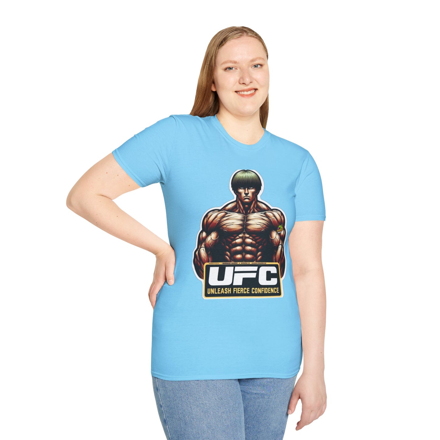 UFC T Shirt | Unleash Fierce Confidence | UFC Tee with Baki Anime Elements for Athletes