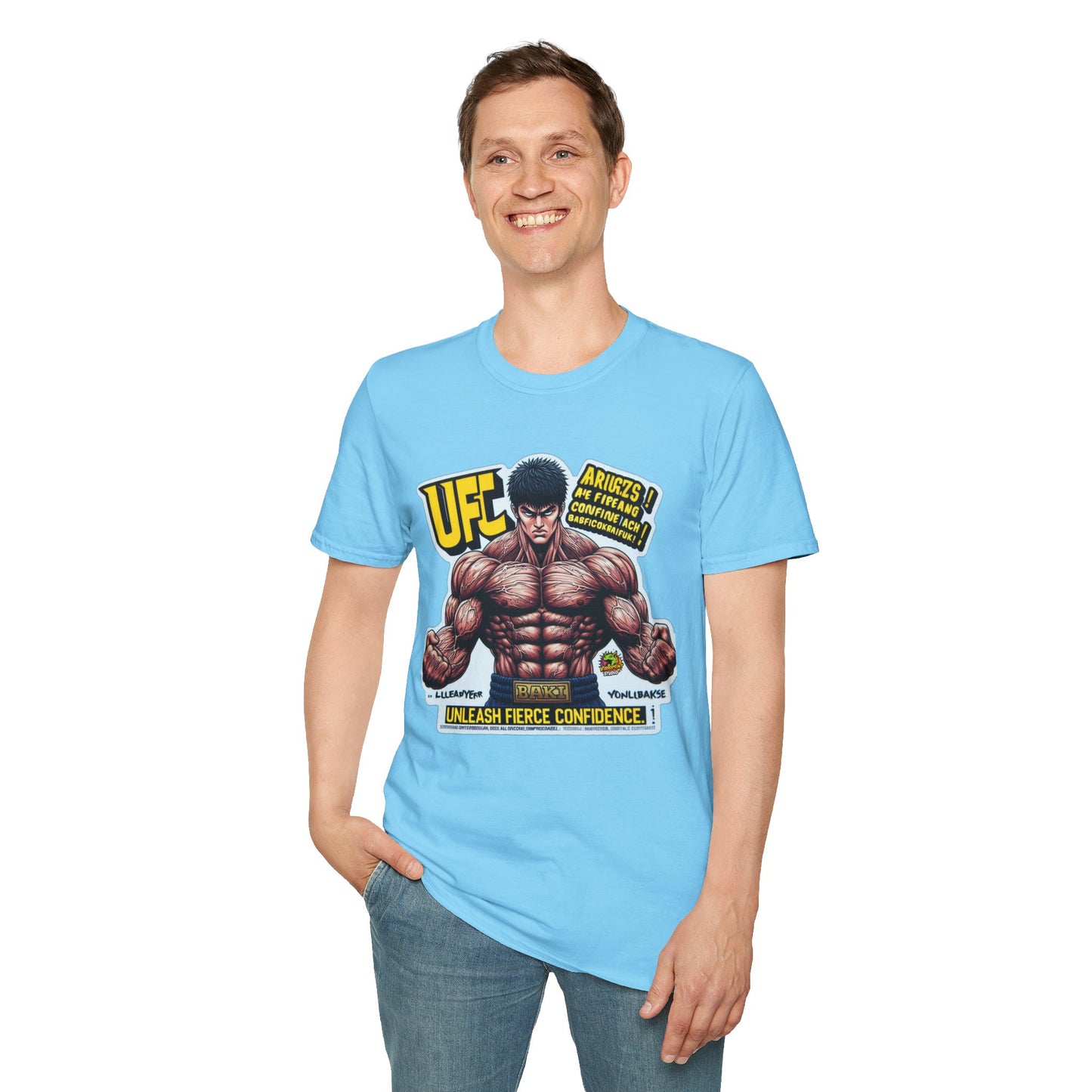 UFC T Shirt | Unleash Fierce Confidence | Motivational UFC Tee with Baki Anime Elements