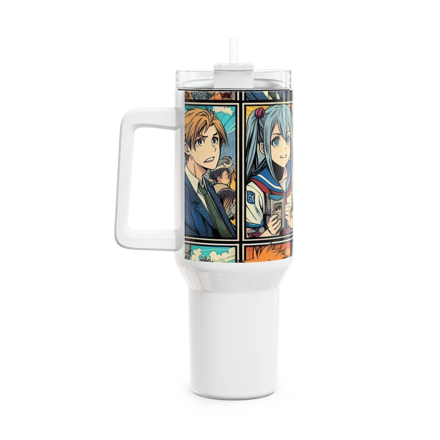 | - Stanley cup | Comics and Anime Fans Drinkware | Colorful Geek Tumbler - premium material. limited stock. Order yours now and stand out with this exclusive piece!