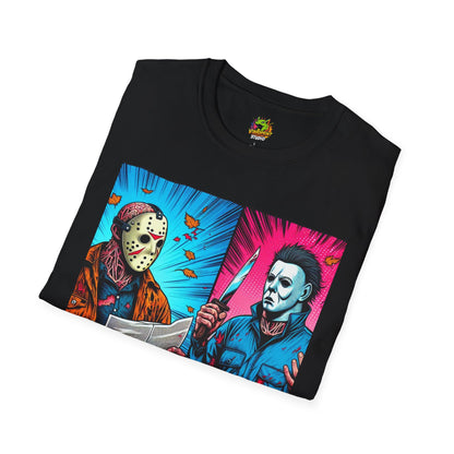 product - Michael Myers Vintage Tee | Jason Voorhees Funny Halloween Picnic Shirt - premium material. limited stock. Order yours now and stand out with this exclusive piece!