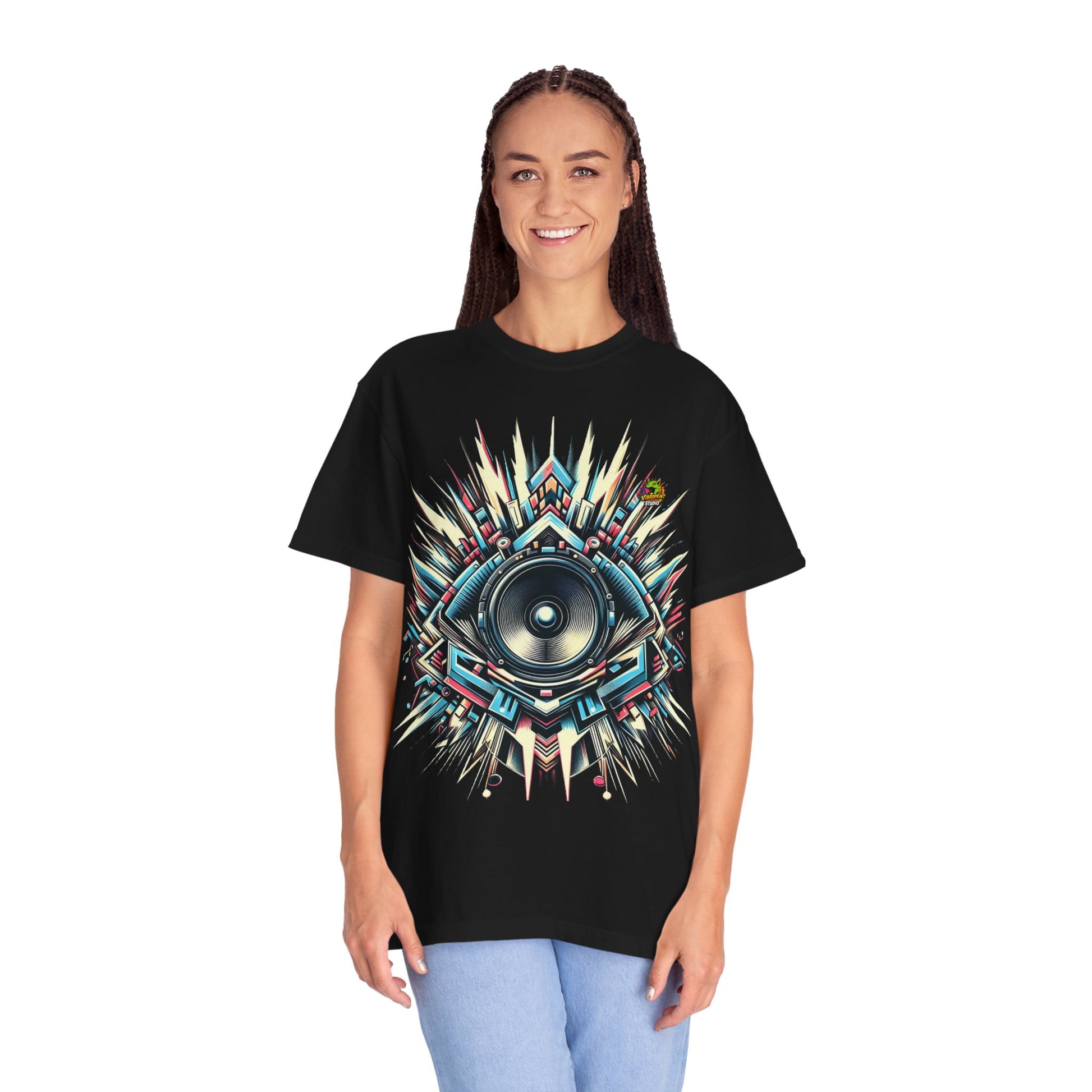 Rapper - Booming Sound Waves Rapper Merch | Street Music Beats T-Shirt Design - premium material. perfect gift idea. Order yours now and stand out with this exclusive piece!