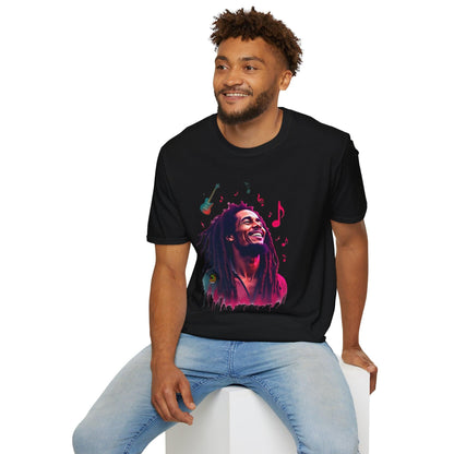 Vibrant - Bob Marley T-Shirt - Vibrant Rasta Revolution - custom-made. limited stock. Order yours now and stand out with this exclusive piece!