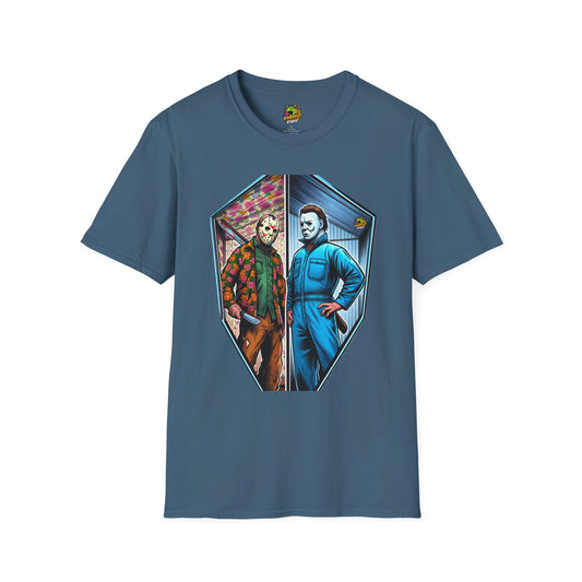 Michael Myers Vintage Shirt | Jason Voorhees Funny Picnic Horror Tee - High Quality Image