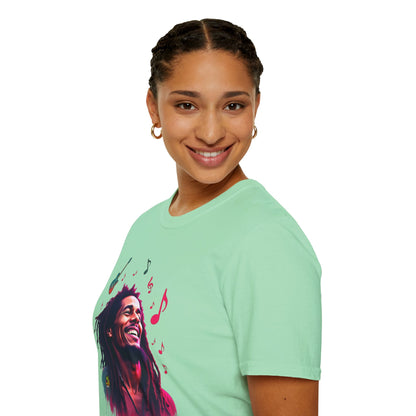 Bob Marley T-Shirt - Vibrant Rasta Revolution - VibroPrint Studio