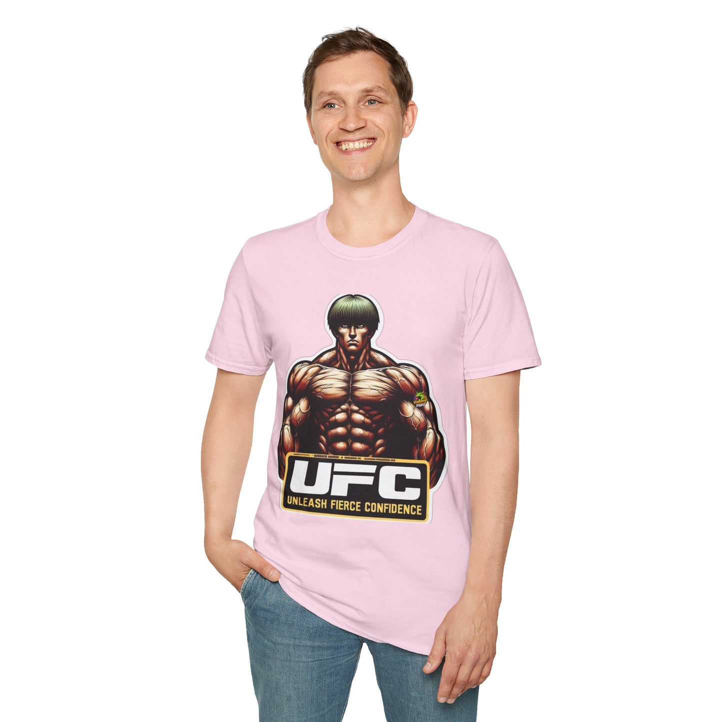 UFC T Shirt | Unleash Fierce Confidence | UFC Tee with Baki Anime Elements for Athletes