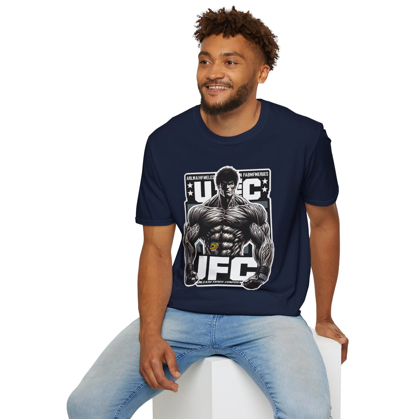 UFC T Shirt | Unleash Fierce Confidence | UFC Tee with Baki Anime Strength for Fitness Enthusiasts