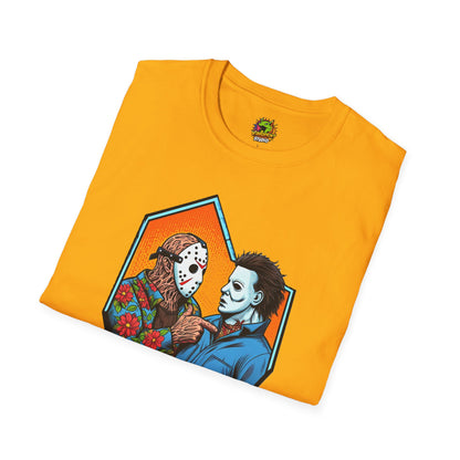 & - Michael Myers Vintage Shirt | Jason & Michael Funny Horror Tee - custom-made. perfect gift idea. Order yours now and stand out with this exclusive piece!