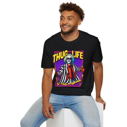 Tee - Beetlejuice Shirt | Thug Life Halloween T-Shirt | Creepy Beetlejuice Graphic Tee - custom-made. perfect gift idea. Order yours now and stand out with this exclusive piece!