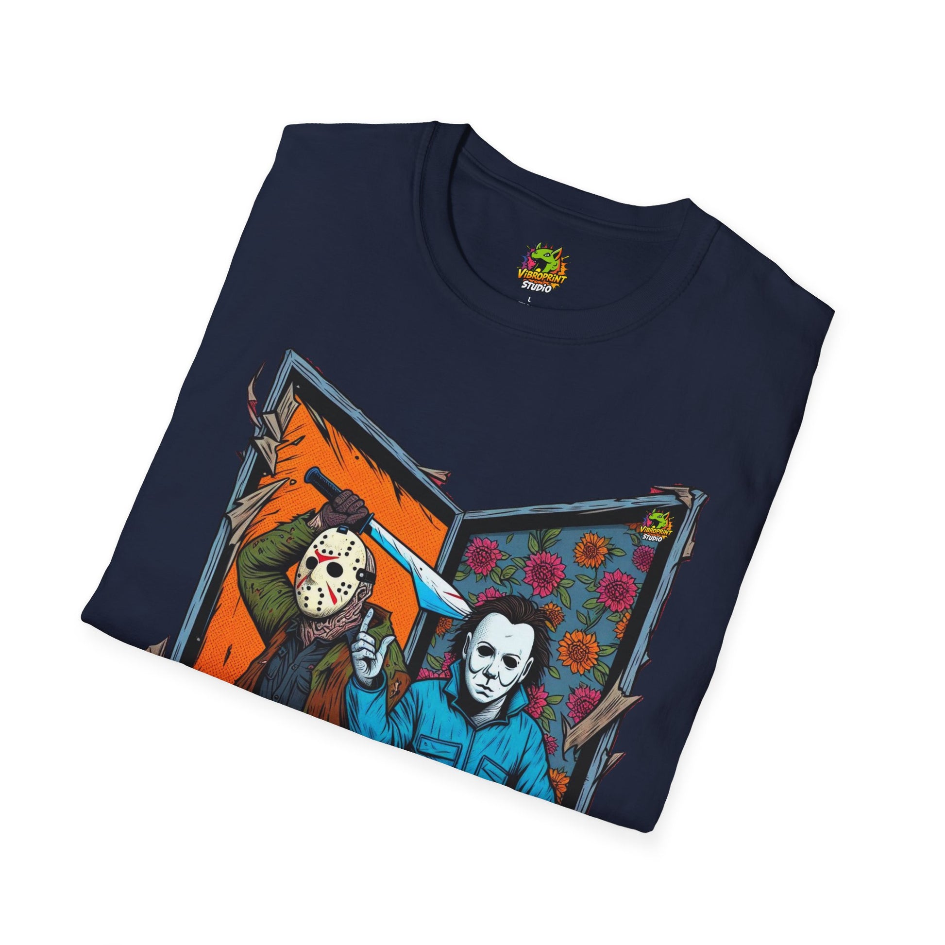 product - Jason Voorhees & Michael Myers T-Shirt | Funny Horror Tee - premium material. perfect gift idea. Order yours now and stand out with this exclusive piece!