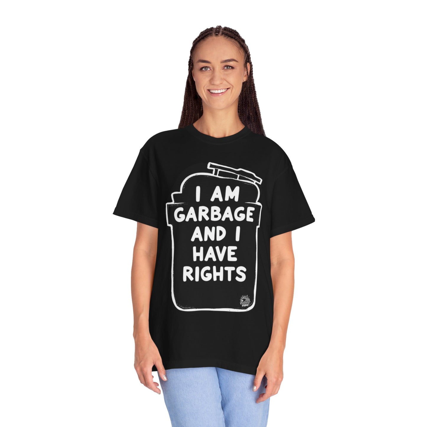 with - Garbage Rights T-Shirt - Patriotic Trump Campaign Tee with Bold Slogan and American Spirit - premium material. limited stock. Order yours now and stand out with this exclusive piece!