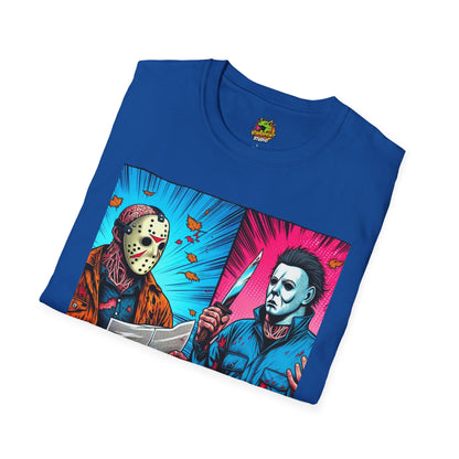 product - Michael Myers Vintage Tee | Jason Voorhees Funny Halloween Picnic Shirt - premium material. limited stock. Order yours now and stand out with this exclusive piece!