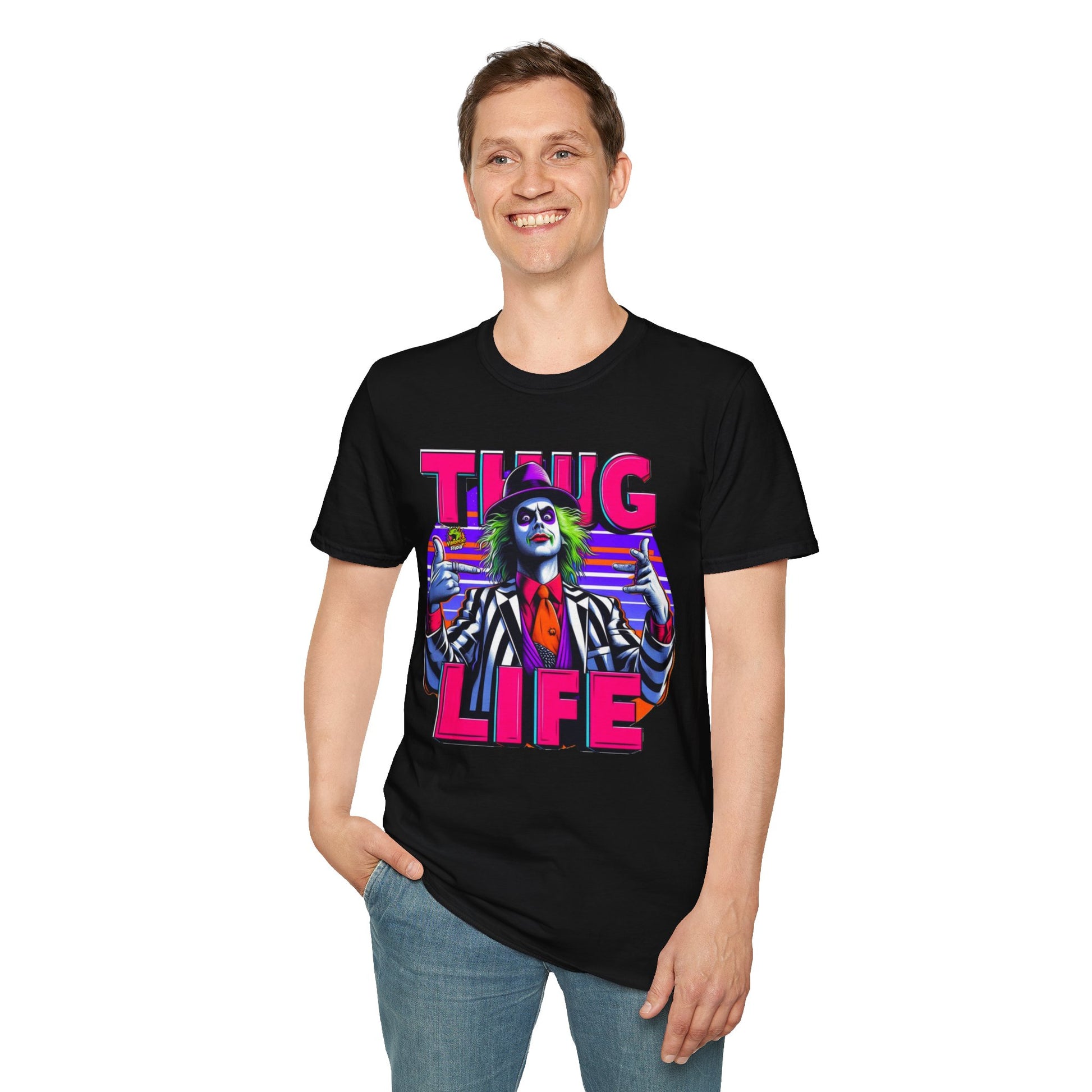 Shirt - Beetlejuice Shirt | Thug Life Graphic Shirt | Funny Halloween Beetlejuice Tee - custom-made. limited stock. Order yours now and stand out with this exclusive piece!