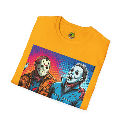 product - Jason Voorhees & Michael Myers Shirt | Funny Vintage Halloween Tee - premium material. limited stock. Order yours now and stand out with this exclusive piece!