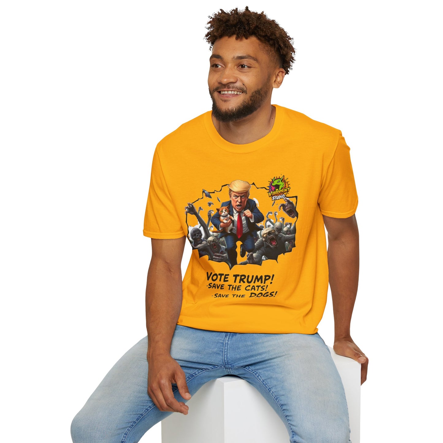 Satire - They're Eating the Dogs Tee | Satire Trump Graphic T-Shirt | Funny Election Humor Shirt - premium material. limited stock. Order yours now and stand out with this exclusive piece!