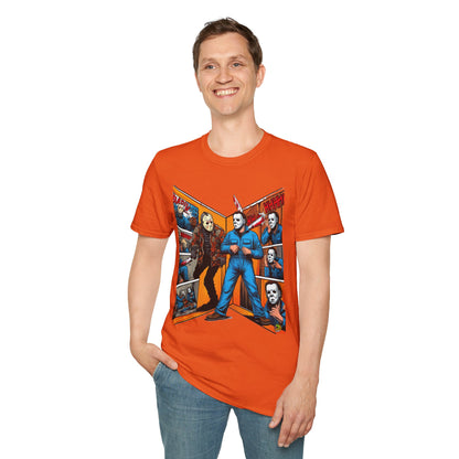 spooky season fashion - Funny Michael Myers Shirt | Jason & Michael Halloween T-Shirt - spooky season. spooky season t-shirt with unique flair. Order yours now and stand out with this exclusive piece!