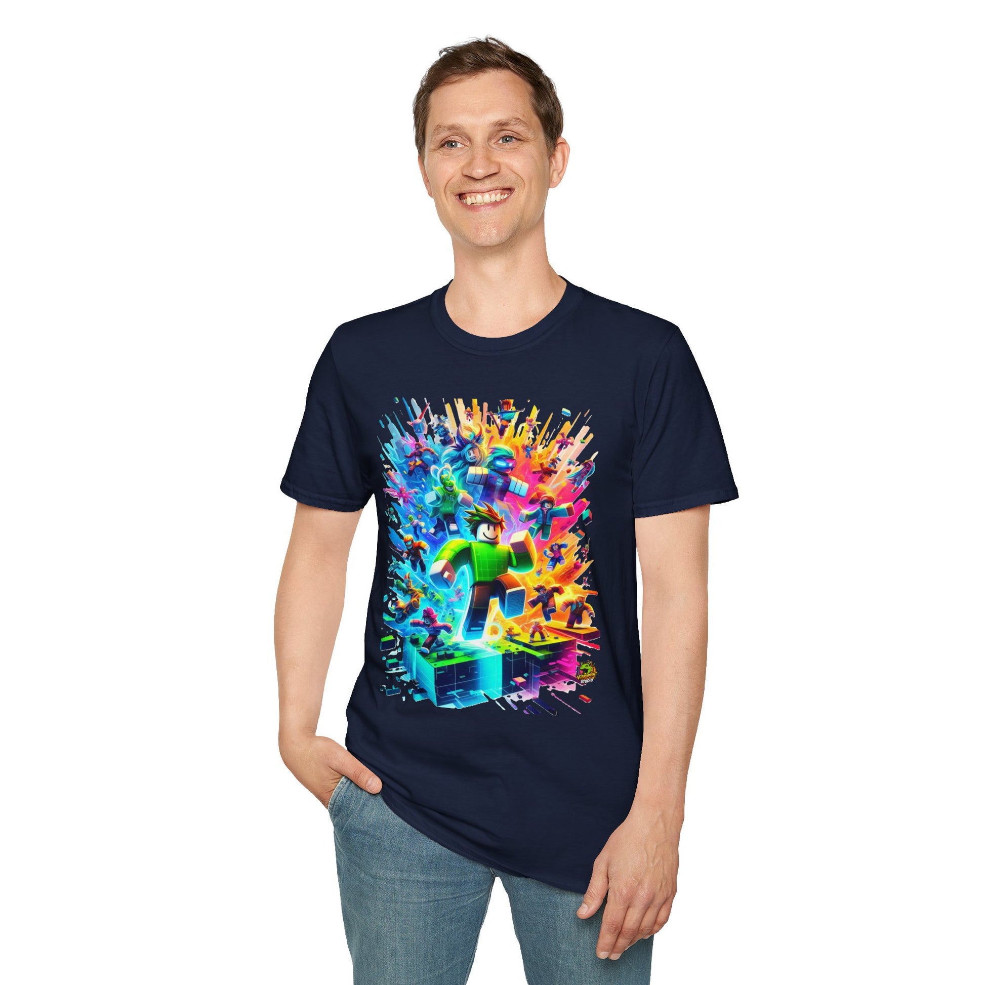 product - Cool Roblox Gamer Tee for Boys & Girls | Roblox Adventure Shirt | Roblox Graphic T-Shirt | Fun Gift for Roblox Lovers - premium material. limited stock. Order yours now and stand out with this exclusive piece!