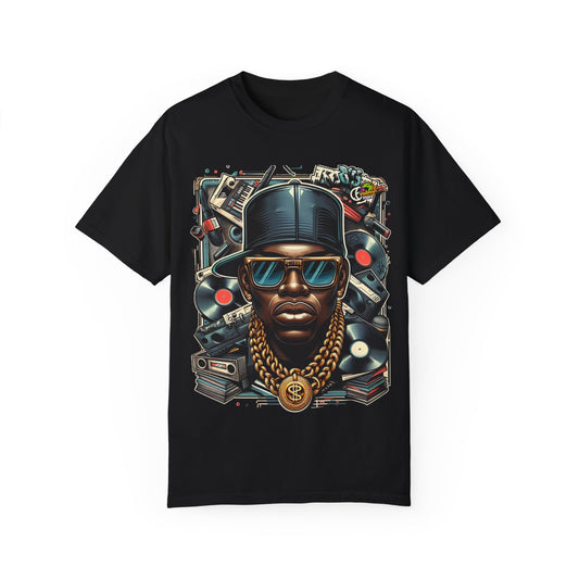 Bold Hip-Hop Icon Caricature Rapper Merch | Urban Streetwear Design - High Quality Image