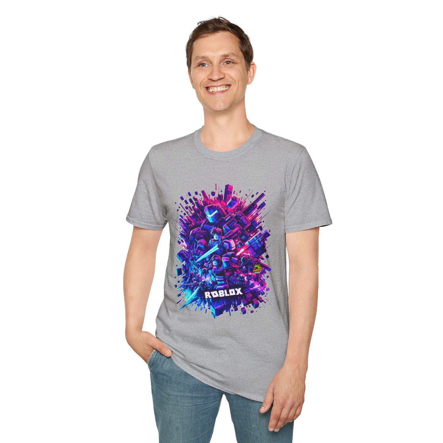 - - Roblox T-Shirt - Blocky Universe - premium material. limited stock. Order yours now and stand out with this exclusive piece!