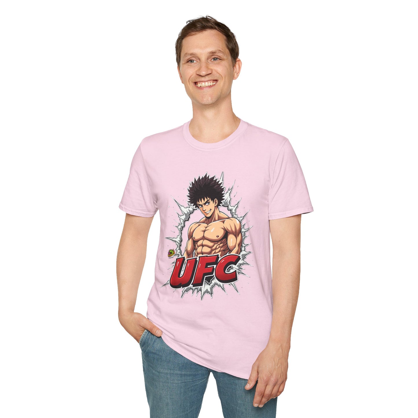 UFC T Shirt | Unleash Fierce Confidence | Motivational UFC Tee with Baki Anime Elements