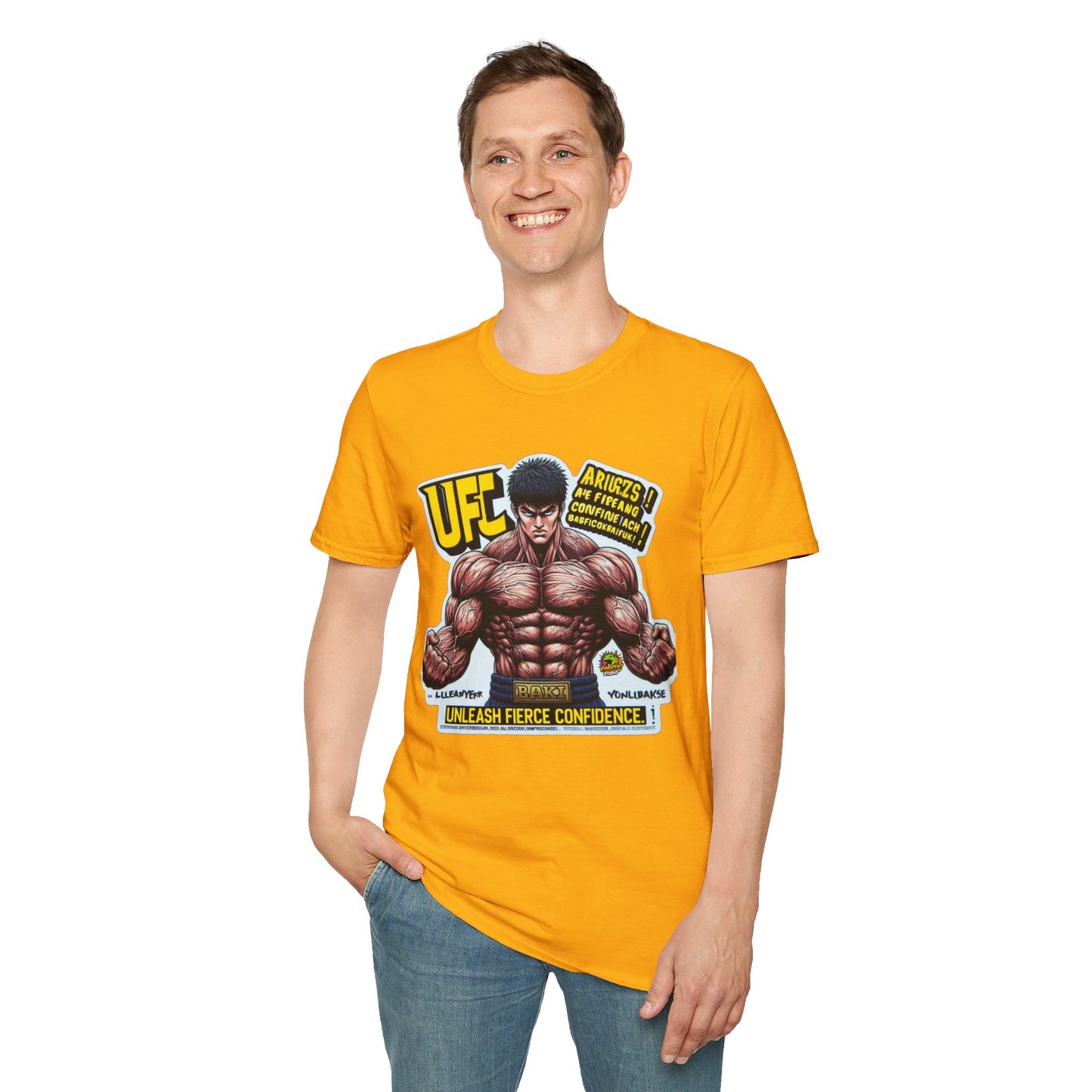 UFC T Shirt | Unleash Fierce Confidence | Motivational UFC Tee with Baki Anime Elements