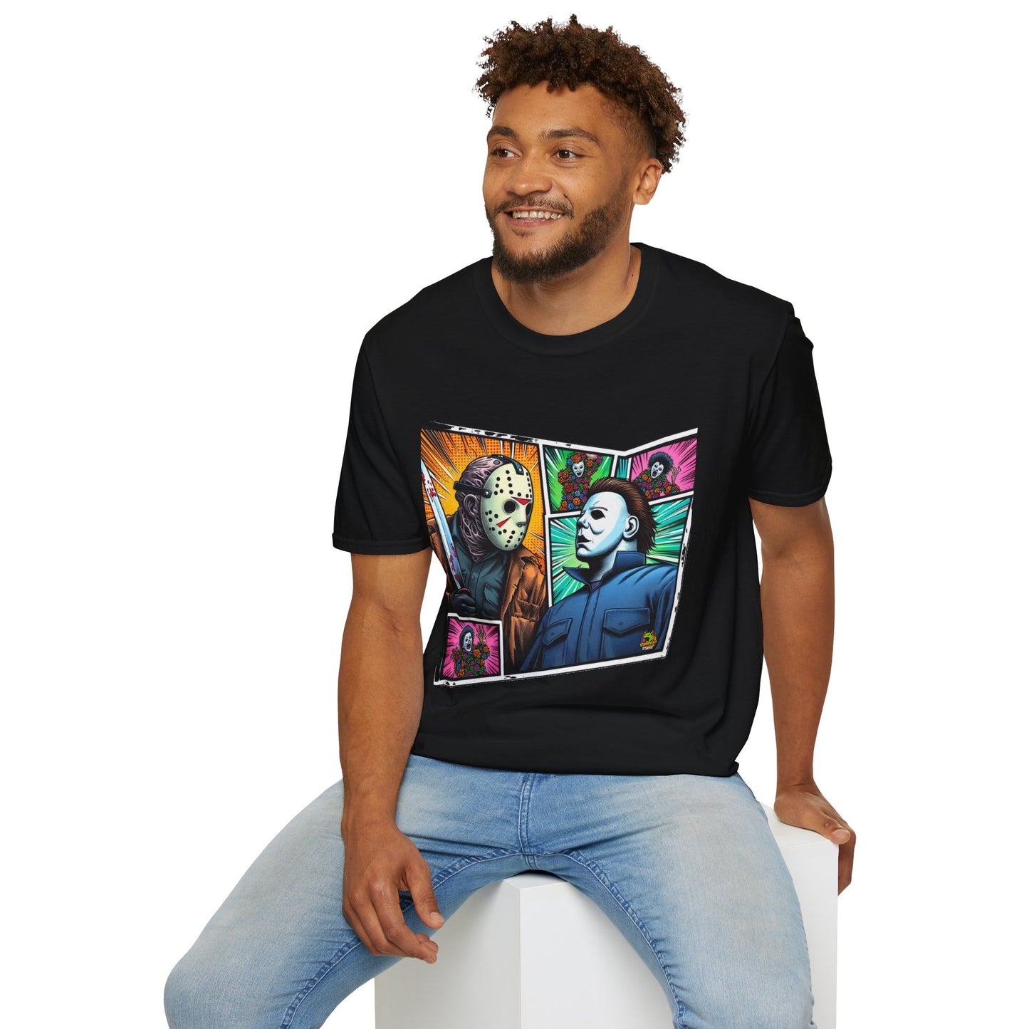 product - Jason Voorhees & Michael Myers Shirt | Funny Vintage Halloween Tee - custom-made. limited stock. Order yours now and stand out with this exclusive piece!