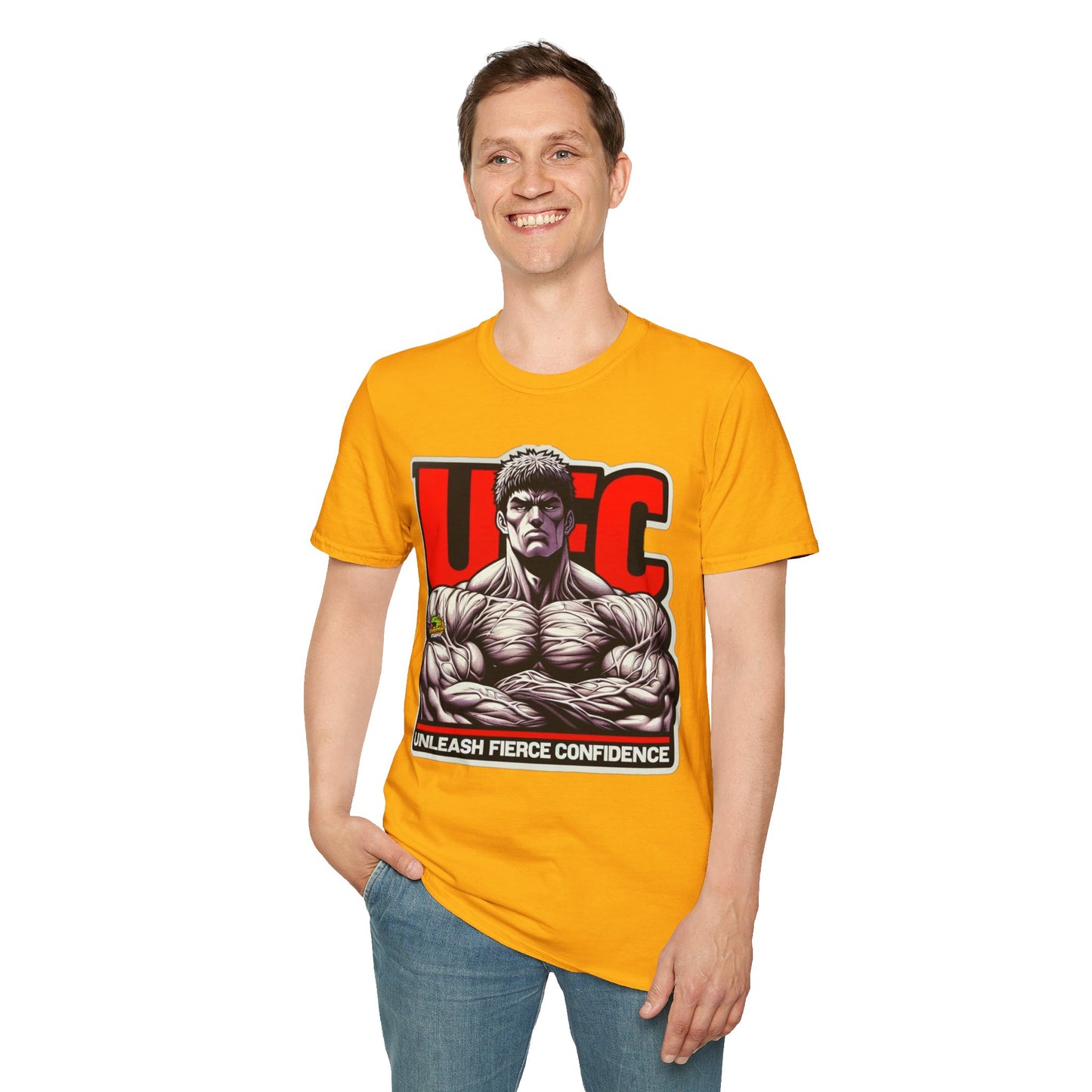 UFC T Shirt | Unleash Fierce Confidence | UFC Tee with Baki Anime Strength for Fitness Fans