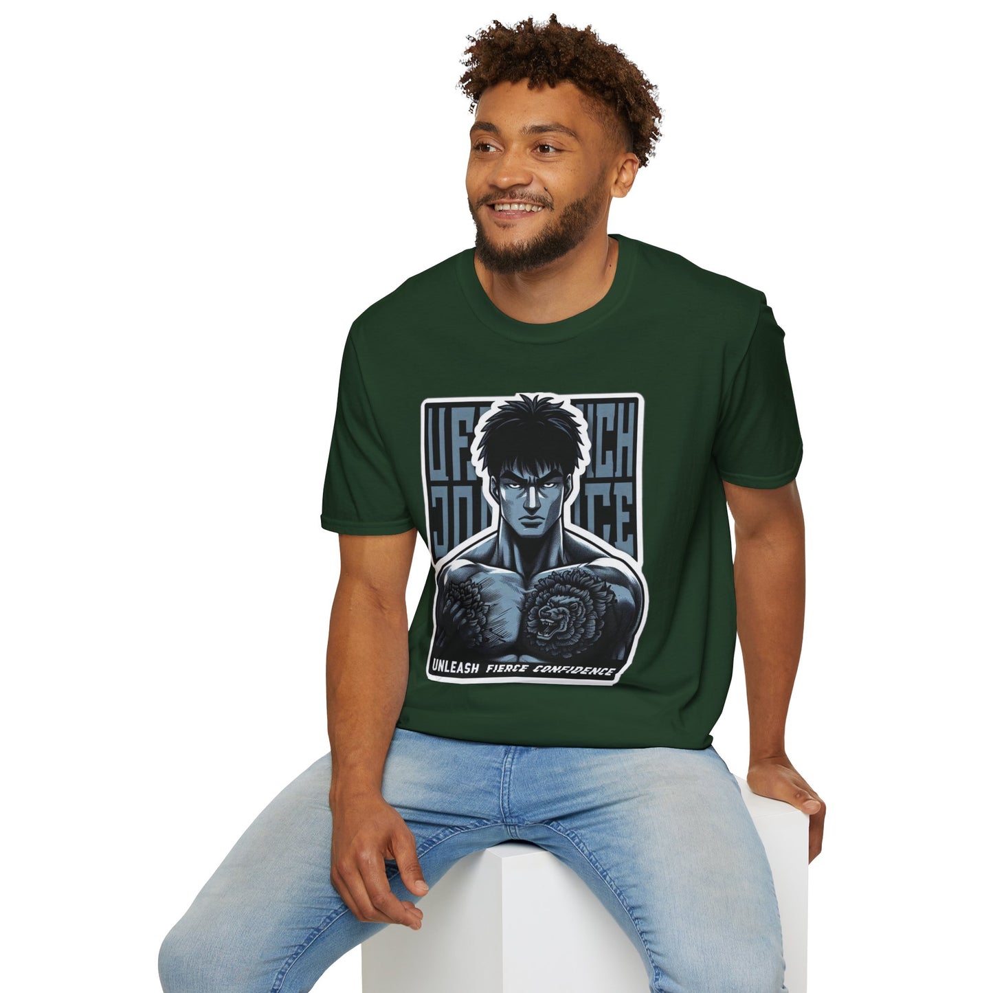 UFC T Shirt | Unleash Fierce Confidence | UFC Tee with Baki Anime T Shirt for motivation Inspiration