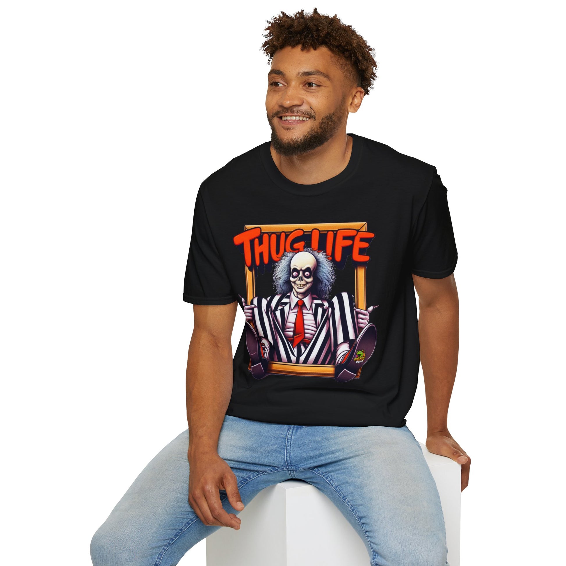 exclusive - Beetlejuice Shirt | Halloween Thug Life Tee | Classic Beetlejuice Graphic T-Shirt for Adults - custom-made. perfect gift idea. Order yours now and stand out with this exclusive piece!