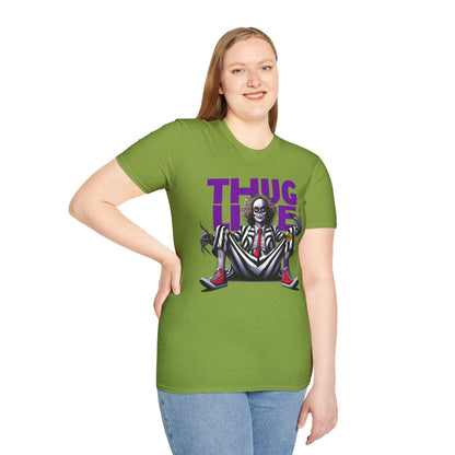 Life - Beetlejuice Shirt | Thug Life Halloween Tee | Classic Beetlejuice Graphic T-Shirt for Fans - premium material. limited stock. Order yours now and stand out with this exclusive piece!