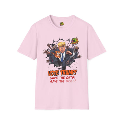 They're Eating the Dogs Tee | Trump Election Comedy Shirt | Satire Political Graphic Tee - High Quality Image