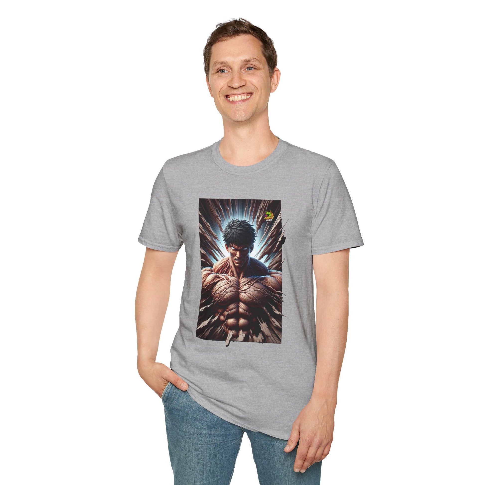 Halloween graphic tee - UFC T Shirt | Unleash Fierce Confidence | Motivational UFC Tee with Baki Anime Influence - high-quality material. unique graphic tee featuring iconic horror characters. Order yours now and stand out with this exclusive piece!