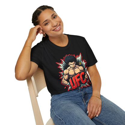 | - UFC T Shirt | Unleash Fierce Confidence | UFC Tee with Baki Anime Inspiration for Gym - custom-made. perfect gift idea. Order yours now and stand out with this exclusive piece!