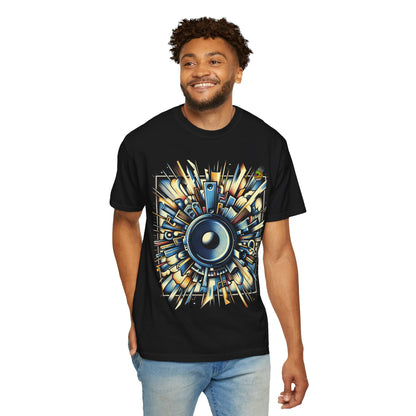 Waves - Booming Sound Waves & Music Notes Rapper Merch | Hip-Hop Vibes T-Shirt - premium material. perfect gift idea. Order yours now and stand out with this exclusive piece!