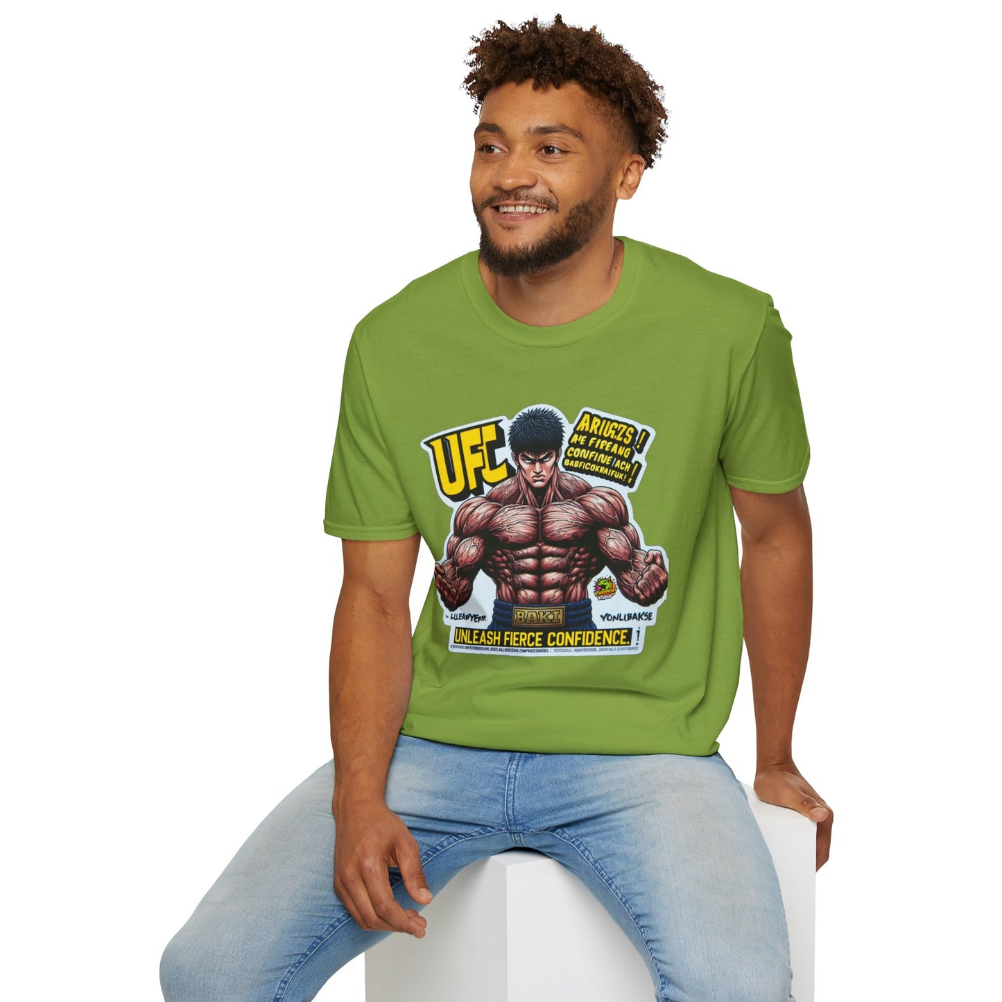 UFC T Shirt | Unleash Fierce Confidence | Motivational UFC Tee with Baki Anime Elements