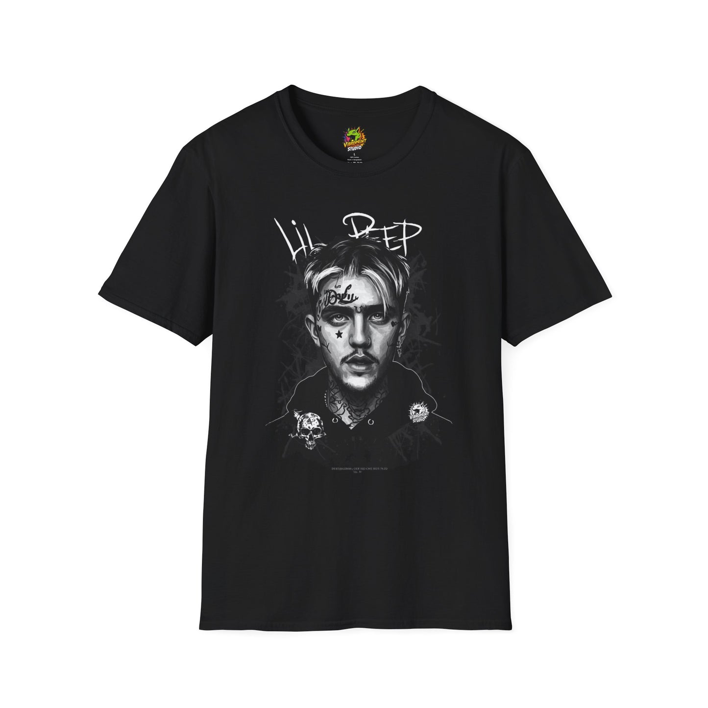 Lil Peep Merch T-Shirt - Original Vibroprint Studio Design - Goth Streetwear Emo Rap Sadboy Clothing